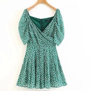 Green floral jumpsuit